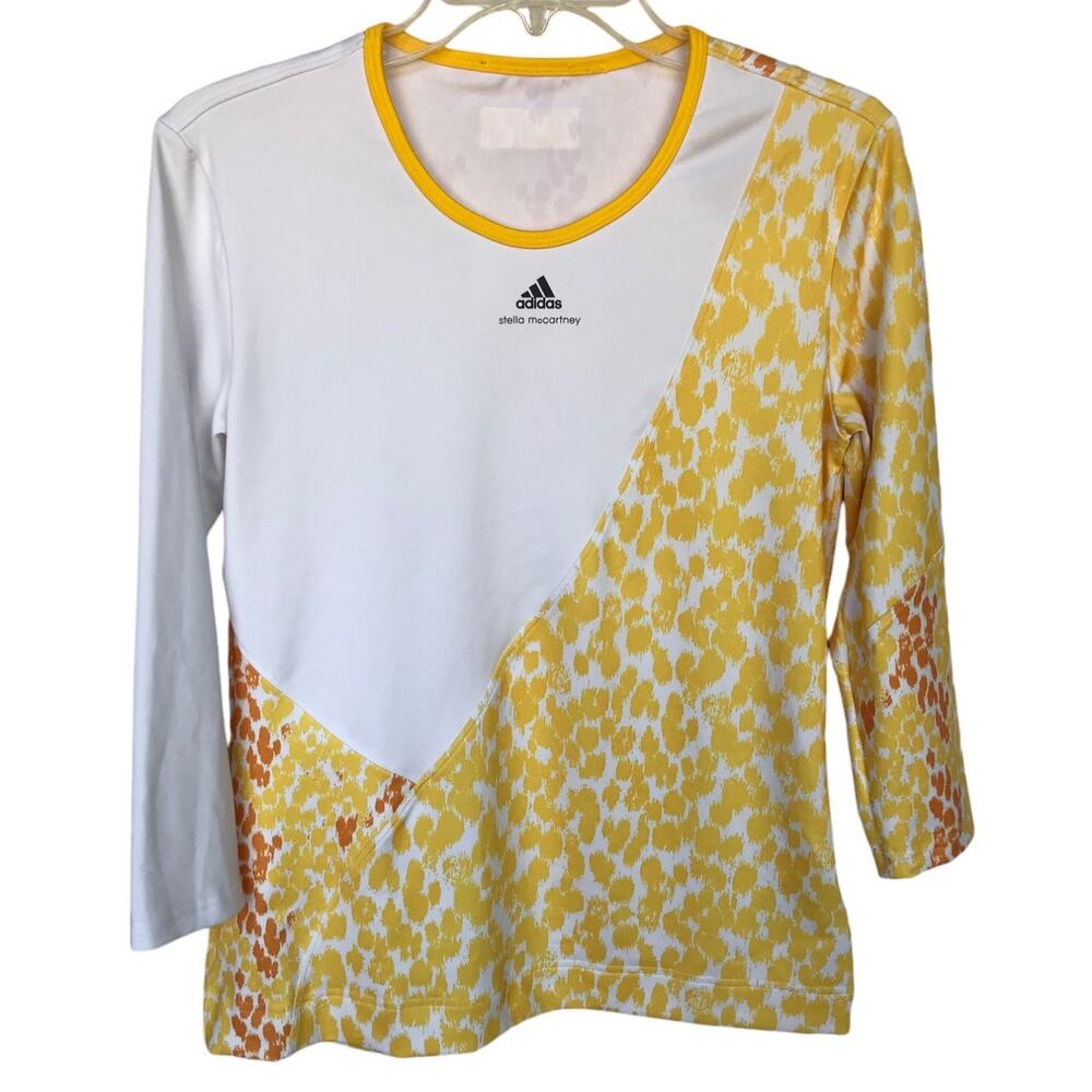 Adidas x Stella McCartney 3/4 Sleeve Athletic Shirt with Abstract Print sz M(?)
